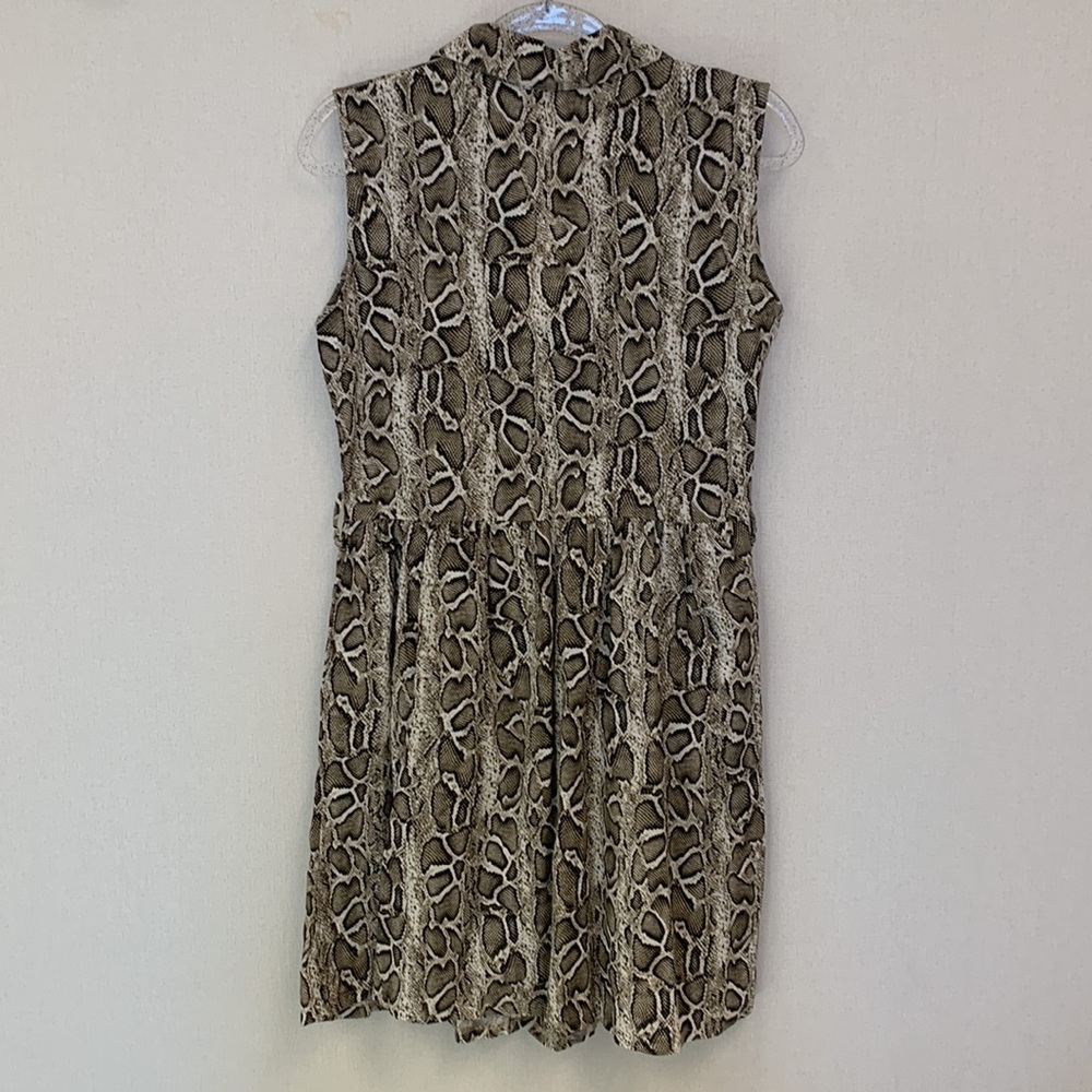 Laura Bianchi 100% Linen Python Print Dress • Sz … - image 5